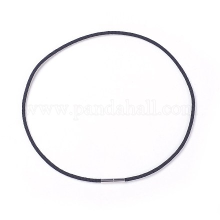 Polyester Cords Necklace Making MAK-I011-01-1