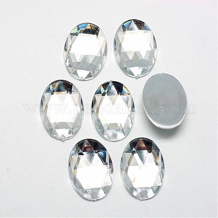 Acrílico Diamante de imitación plana espalda cabujones GACR-Q011-13x18-02-1