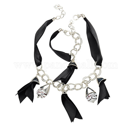 Tibetan Style Jewelry Sets: Necklaces and Bracelets SJEW-PJS068-1