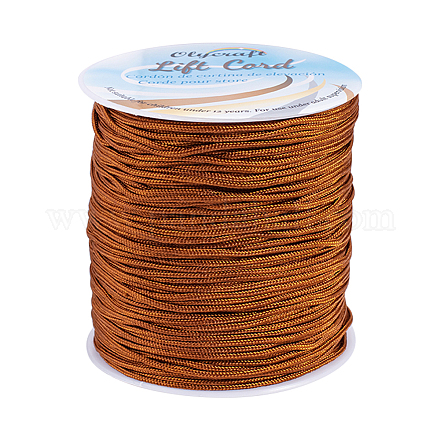 OLYCRAFT 140M 1.5mm Nylon Beading Cord Sienna Nylon String Thread Nylon Knotting Cord Rattail Trim for Chinese Knotting NWIR-OC0001-04-19-1