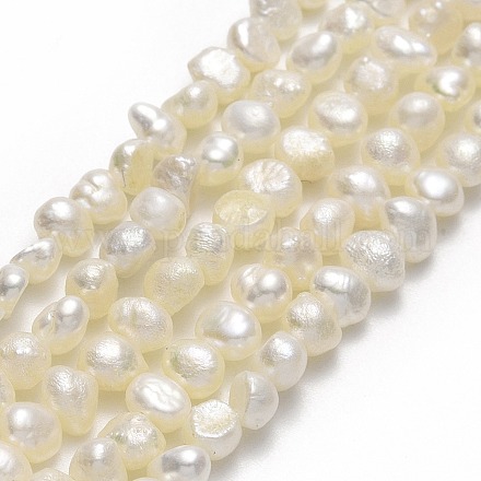 Fili di perle di perle d'acqua dolce coltivate naturali PEAR-A005-05B-01-1