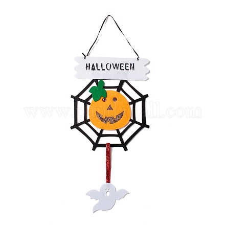 Тема хэллоуина войлочная ткань висит дверные знаки HJEW-B005-03-1
