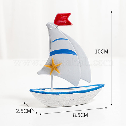 Patrón de estrella de mar mini modelo de velero decoración de exhibición PW22060285335-1