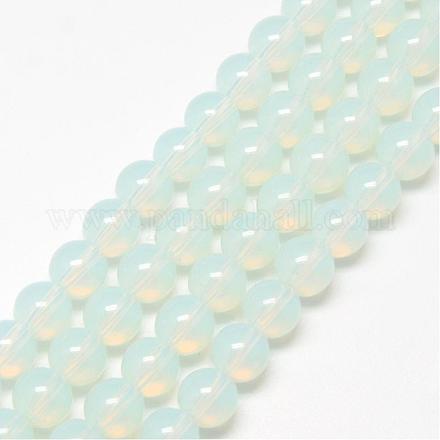 Baking Painted Glass Beads Strands DGLA-Q023-8mm-DB1-1