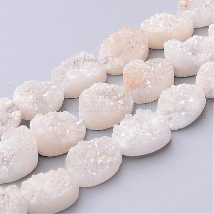 Chapelets de perles de cristal de quartz naturel électrolytique G-P150-12x16mm-01-1