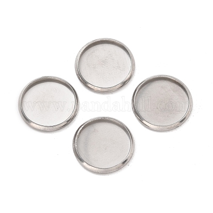 316 Surgical Stainless Steel Cabochon Tray Settings STAS-I187-06A-P-1