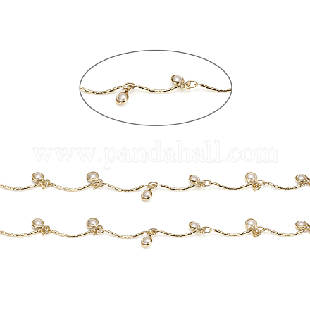 Handmade Brass Scalloped Bar Chains CHC-I027-02G-1