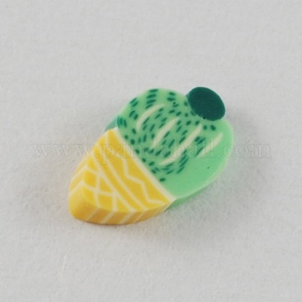 Decoración artística de uñas de arcilla polimérica de helado de color verde mediumsea para el cuidado de uñas de moda X-CLAY-Q132-50-1