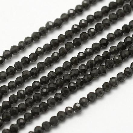 Natürlichen Obsidian Perlen Stränge G-F507-02-1