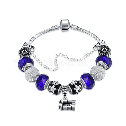 Verre perles bracelets européens BJEW-BB18641-1