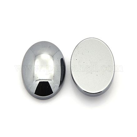 Oval Non-Magnetic Synthetic Hematite Cabochons G-P061-05-25mm-1