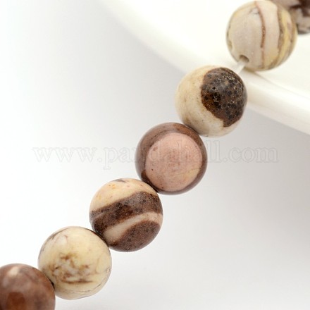 Ágata australiano naturales hebras de perlas redondo G-M272-02-10mm-1