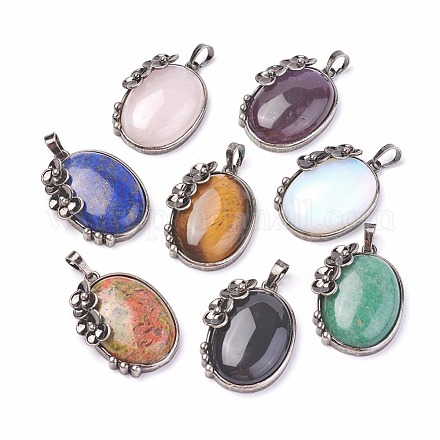 Natural & Synthetic Mixed Stone Pendants G-I220-A-1
