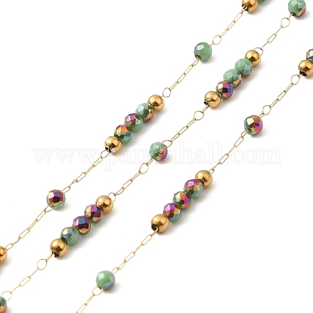 Handgefertigte Perlenketten aus Messing CHC-P011-A01-G-1