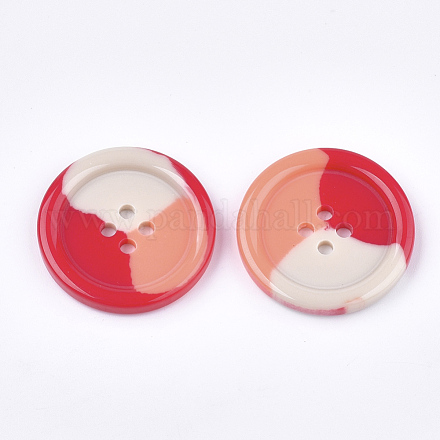 Tri-color Resin Buttons RESI-S377-06B-04-1