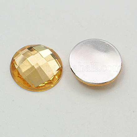 Imitación Taiwan acrílico Diamante de imitación espalda plana cabochons GACR-D002-20mm-21-1
