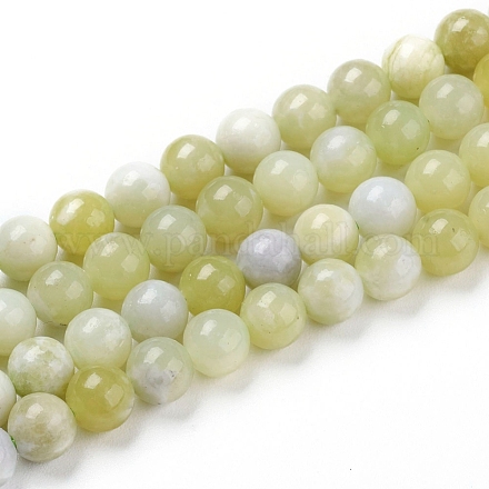 Chapelets de perles de jade naturel G-G844-01-6mm-1