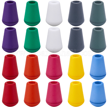 Gorgecraft 100 pièces 10 couleurs en plastique détachable cloche bouchon emembouts de cordon KY-GF0001-43-1