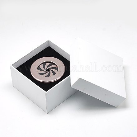 Круглая алюминиевая шкатулка для колец для ювелирных изделий OBOX-Q014-01A-1