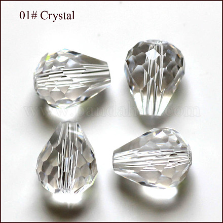 Abalorios de cristal austriaco de imitación SWAR-F062-10x8mm-01-1