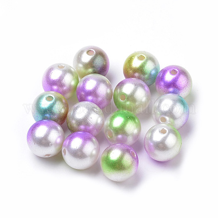 Perles en acrylique de perle d'imitation MACR-Q222-01A-12mm-1