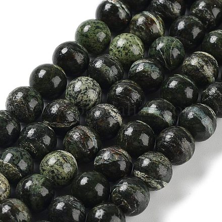 Brins de perles de jaspe en argent naturel G-Z042-A01-02-1