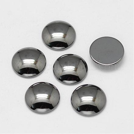 Non-magnetic Synthetic Hematite Cabochons G-P162-05-6mm-1