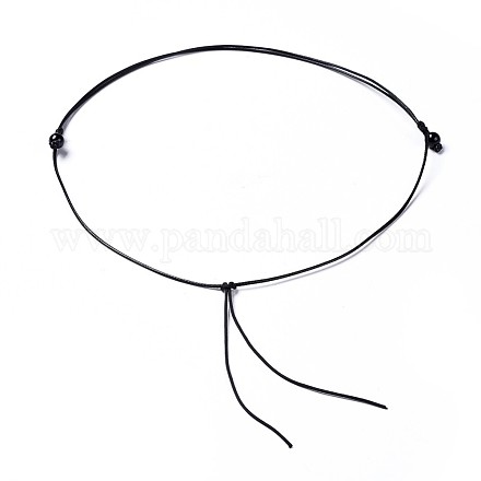 Fabricación de collar de cordón de poliéster encerado coreano AJEW-JB00490-02-1