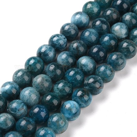 Natural Apatite Beads Strands G-J373-21-8mm-1
