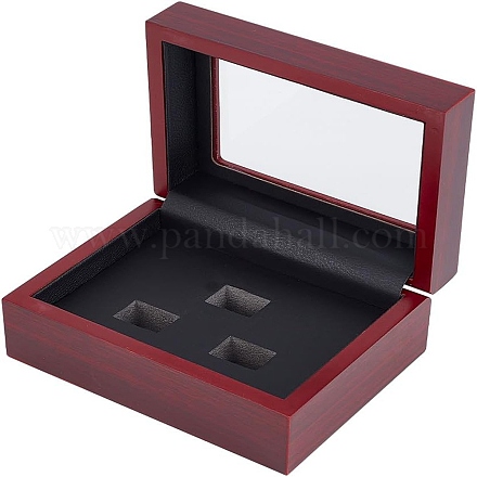 Витрина для деревянных чемпионских колец с 3 слотом CON-WH0088-71-1