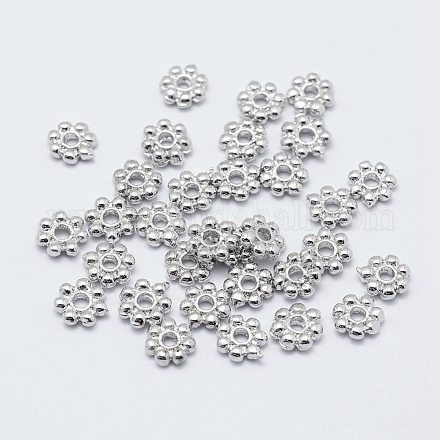 Perles d'espacement marguerite en laiton KK-F727-96P-NF-1