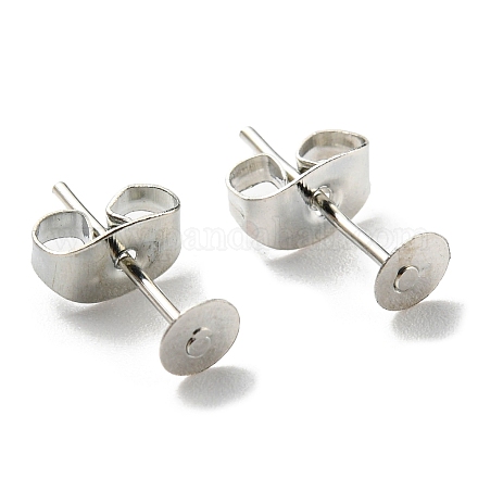 Accessoires de clous d'oreilles en fer IFIN-Q001-01A-P-1