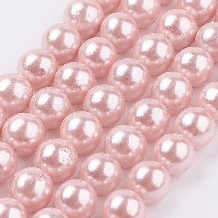 Chapelets de perles de coquille BSHE-G013-8mm-02-1