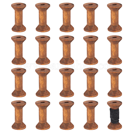 Benecreat 20 pièces bobines vides en bois antique TOOL-WH0125-54A-1