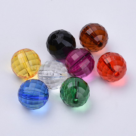 Perles en acrylique transparente TACR-Q254-18mm-V-1
