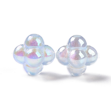 Placage uv perles acryliques irisées arc-en-ciel OACR-C010-13B-1