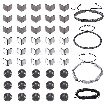 Kit fai da te per braccialetto energetico con perline di ematite sintetiche kissitty DIY-KS0001-18-1