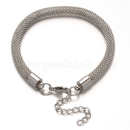 304 inoxydable bracelets chaînes du réseau de l'acier BJEW-O096-C-02-1