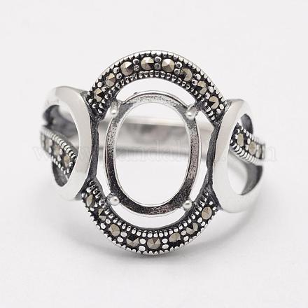 Componenti regolabili con anello in argento sterling thai 925 thai STER-L051-016AS-1
