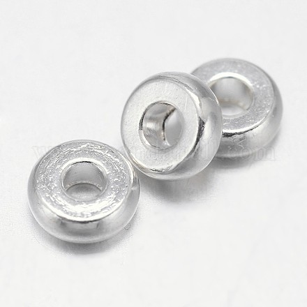 Laiton rondes séparateurs perles plat KK-E738-65G-S-1