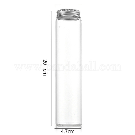 Column Glass Screw Top Bead Storage Tubes CON-WH0086-094J-01-1