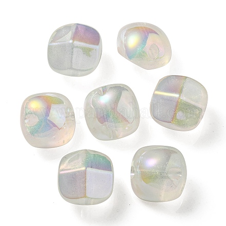 Placage uv perles acryliques transparentes lumineuses OACR-P010-01B-1