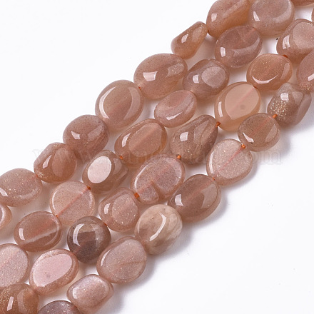 Chapelets de perles de sunstone naturelle naturelles G-R465-39-1