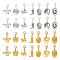 Alloy Pendant Decorations, with Alloy Swivel Clasps, Mixed Shapes, Mixed Color, 28~60mm, 28pcs/set