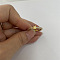 Brass Micro Pave Clear Cubic Zirconia Finger Rings, Real 14K Gold Plated, Letter X, Inner Diameter: 20mm