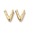 304 Stainless Steel Pendants, Real 14K Gold Plated, Ion Plating(IP), Balloon Letter Charm, Letter V, 18.5x14.5x4.5mm, Hole: 2mm
