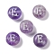 Natural Amethyst Beads, Rondelle with Letter, Letter E, 8.5~9x5~5.5mm, Hole: 1.2mm