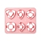 ABS Cookie Cutters, Triangle/Square/Teardrop, Pink, 100x120mm