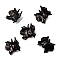 Transparent Lampwork Beads, Handmade Gold Foil Glass Beads, Butterfly, Black, 17~17.5x19~21x8.5mm, Hole: 1.5mm