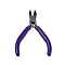 45# Steel Jewelry Pliers, Side Cutting Plier, Ferronickel, Indigo, 11x5.1~5.3x0.95~1cm
